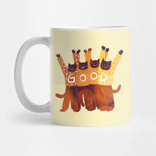 The four positive cats celebrate all that is GOOD in the world Mug